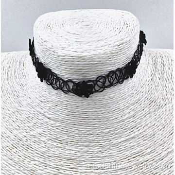 Retractor simple negro collar Margarita collar tatuajes